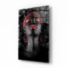 Vrouw Met Rood Glasschilderij