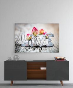 Love Romantische Glasschilderij