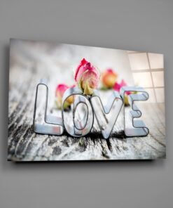 Love Romantische Glasschilderij - Afbeelding 3