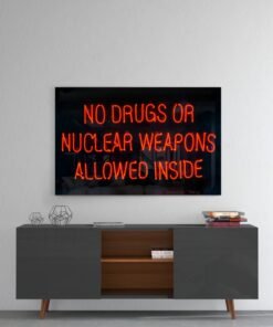 No Drugs Glasschilderij