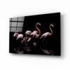 Flamingo's Glasschilderij