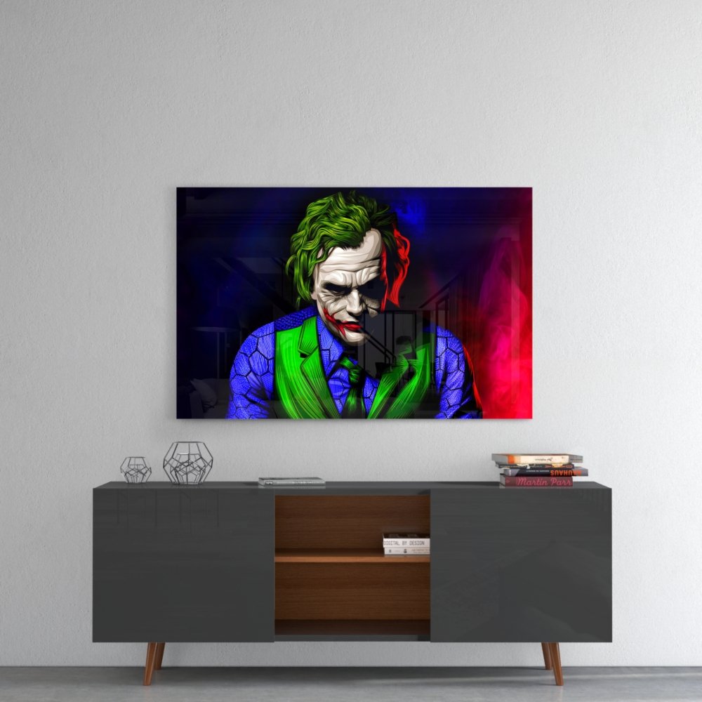The Joker Glasschilderij