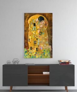 De Kus Gustav Klimt Glasschilderij