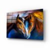 Paarden Glasschilderij