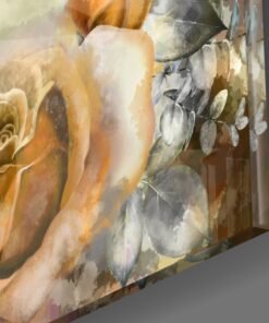 Alternative view of Vrouw Met Rozen Glasschilderij