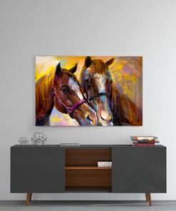 Paarden Portret Glasschilderij