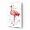Flamingo Glasschilderij