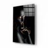 Shhh Vrouw Stille Glasschilderij