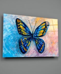 Vlinder Abstract Glasschilderij - Afbeelding 3