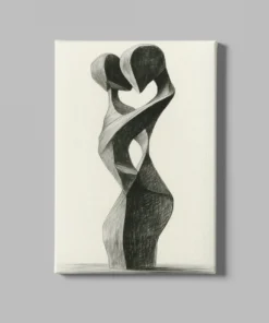 Canvas Liefde Zoenen Abstract