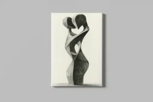 Canvas Liefde Zoenen Abstract
