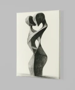 Alternative view of Canvas Liefde Zoenen Abstract