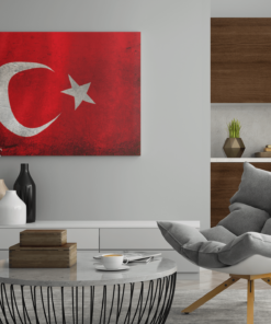 ALIVA 1219 canvas schilderij vlag turkije s
