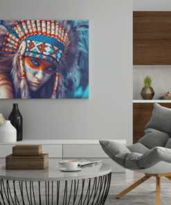 ALIVA 1221 indiase vrouw canvas schilderij c