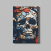 ALIVA 1307 schedel met bladeren canvas schilderij