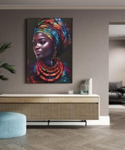 ALIVA 1311 afrikaanse vrouw canvas schilderij 1 1