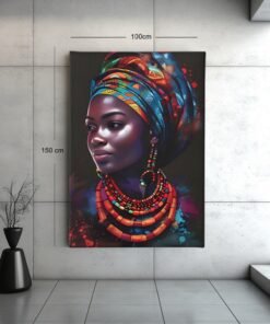 afrikaanse-vrouw-canvas-schilderij-b