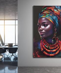 ALIVA 1311 afrikaanse vrouw canvas schilderij d 1
