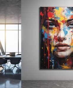 ALIVA 1312 vrouw kleurrijk canvas schilderij c