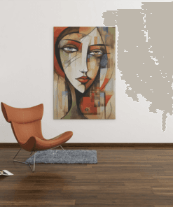 ALIVA 1313 abstract gezicht canvas schilderij b min
