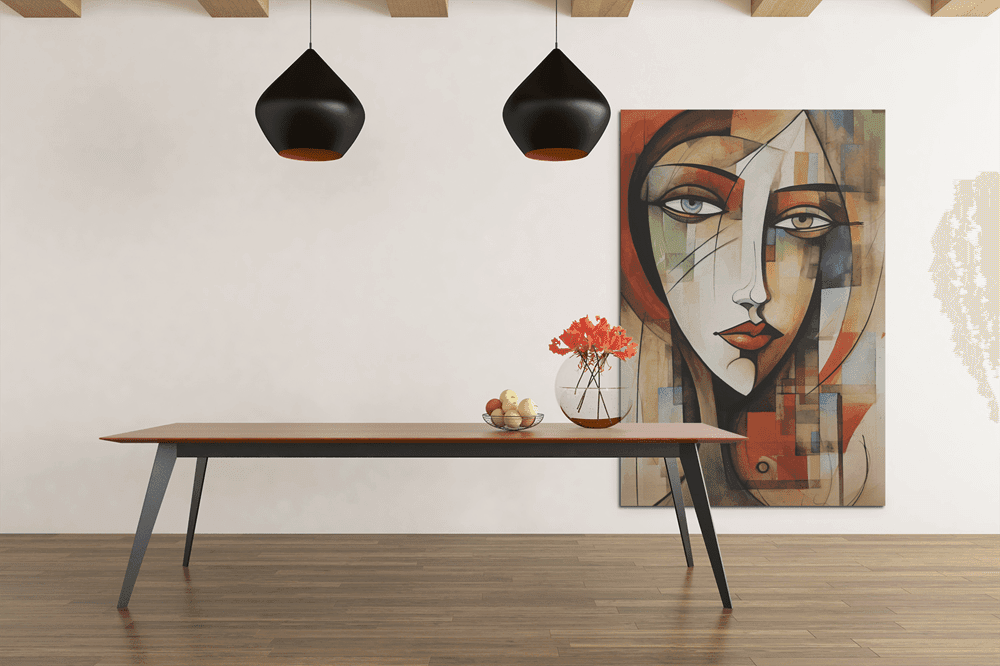 ALIVA 1313 abstract gezicht canvas schilderij d min
