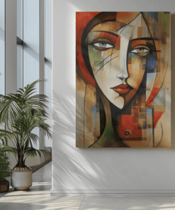 ALIVA 1313 abstract gezicht canvas schilderij e min
