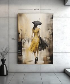 canvas-abstract-schilderij-vrouw-c