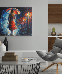 Canvas Abstract Schilderij Vrouw - Afbeelding 4