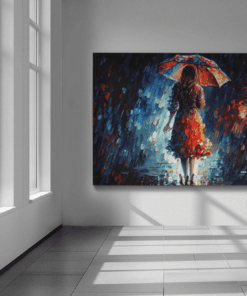 Canvas Abstract Schilderij Vrouw - Afbeelding 3