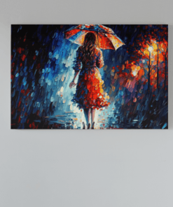 Canvas Abstract Schilderij  Vrouw