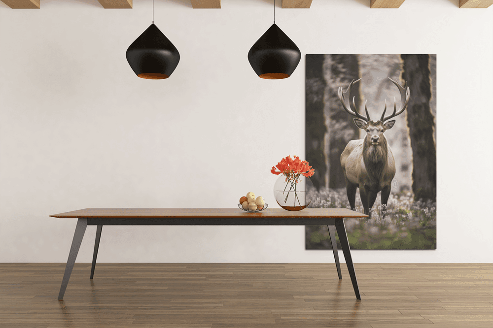 ALIVA 1323 canvas schilderij hert in het bos d min