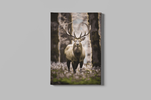 ALIVA 1323 canvas schilderij hert in het bos min