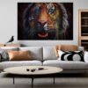 Kleurrijke Tijger Canvas Schilderij