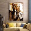 Olifant Abstract Canvas Schilderij