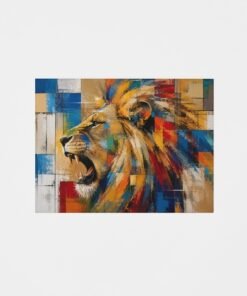 Leeuw Dieren Canvas Schilderij 100x75 cm
