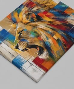 Alternative view of Leeuw Dieren Canvas Schilderij 100x75 cm