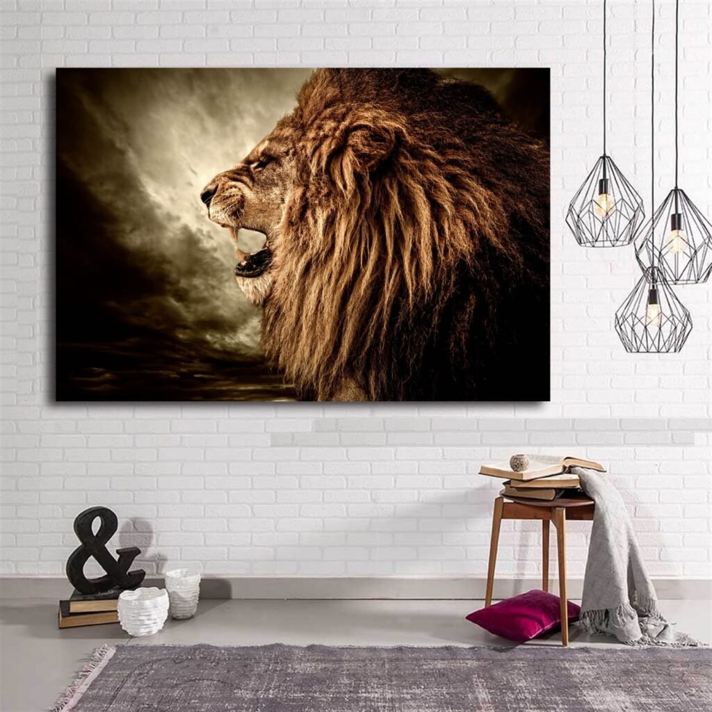 Leeuw Dieren Canvas Schilderij