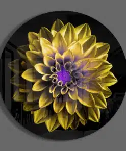 Alternative view of Gele Bloem Glasschilderij