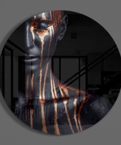 Vrouw Portret Glasschilderij - Afbeelding 3