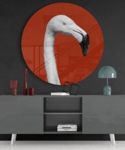 Flamingo Glasschilderij