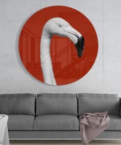 Alternative view of Flamingo Glasschilderij