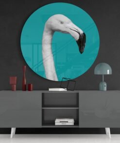 Flamingo Glasschilderij