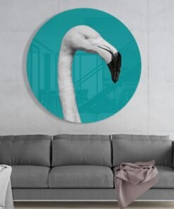 Alternative view of Flamingo Glasschilderij