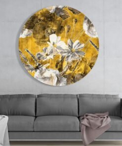 Alternative view of Abstract Bloemen Glasschilderij