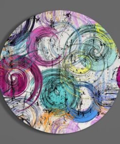Alternative view of Glasschilderij Abstract Kleuren
