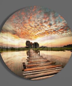 Zonsondergang Glasschilderij - Afbeelding 3