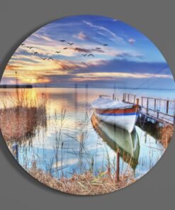 Boot en Meer Glasschilderij - Afbeelding 3