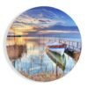 Boot en Meer Glasschilderij