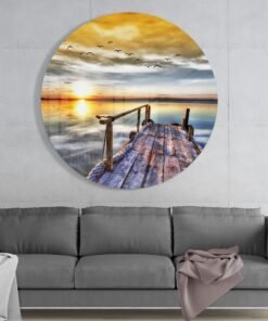 Alternative view of Zonsondergang Glasschilderij