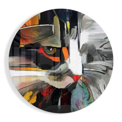 Abstracte kat Glasschilderij